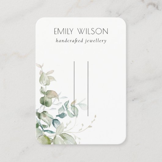 パステルブルーグリーンフリーバンチヘアピンディスプレイ 名刺 (正面)