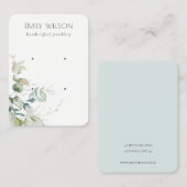 パステルブルーグリーンフリーバンチ2イヤリングディスプレイ 名刺 (正面/裏面)