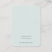 パステルブルーグリーンフリーバンチ2イヤリングディスプレイ 名刺 (裏面)