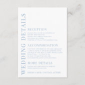 パステルブルーグリーンフローラ結婚の詳細カード エンクロージャーカード (正面)