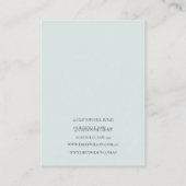 パステルブルーグリーンリーフ束3イヤリングディスプレイ 名刺 (裏面)