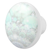 パステルブルーグリーン抽象芸術マルブル効果 セラミックノブ (右)