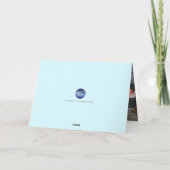 パステルブルーグレークリスマスツリーホリデーフォトカード シーズンカード (裏面)