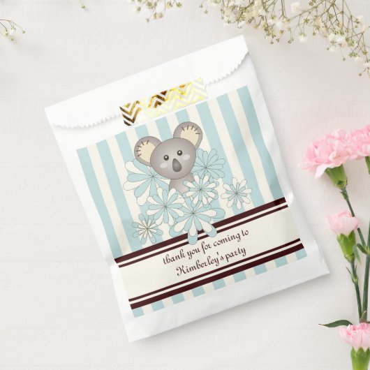 パステルブルーコアラ子供の誕生日/男の赤ちゃんシャワー フェイバーバッグ (封をした状態)