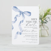 パステルブルーコケットボウブライダルシャワー招待状 (スタンド正面)