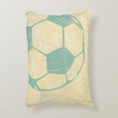 パステルブルーサッカーボールバイチャリティリアザリス アクセントクッション (正面(垂直))