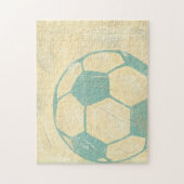 パステルブルーサッカーボールバイチャリティリアザリス ジグソーパズル (縦)