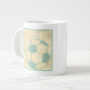 パステルブルーサッカーボールバイチャリリアザリス ジャンボコーヒーマグカップ