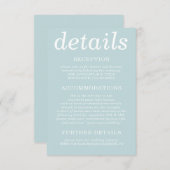 パステルブルーシンプルモダン 招待状 (正面/裏面)