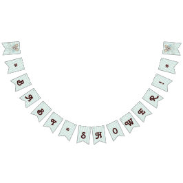 パステルブルーストライプかわいいコアラボーイベビーシャワー バンティングフラッグ