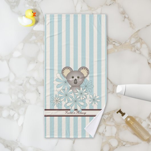 パステルブルーストライプベビーかわいいカラキッズ バスタオルセット