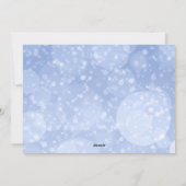 パステルブルースパークルスノー《写真》ぼけ味クリスマスフォト シーズンカード (裏面)