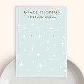 パステルブルースピリチュアルボーホスターズイヤリングディスプレイ 名刺