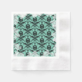 パステルブルーソフトティーグランジパーティーナプキンス 縁ありカクテルナプキン