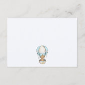 パステルブルーテディベアエアバルーンおむつラッフル エンクロージャーカード (裏面)