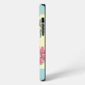 パステルブルーデイジー花 iPhoneケース (左側面)