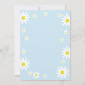 パステルブルーデイジー1st誕生日パーティーボホホワイト 招待状 (裏面)