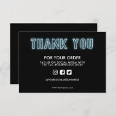 パステルブルーネオンサインありがとうメディア挿入 (正面/裏面)