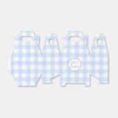 パステルブルーハッピーイースタープレイドパターン フェイバーボックス (折り畳みなし)