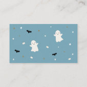 パステルブルーハロウィンブックスベビー エンクロージャーカード (裏面)