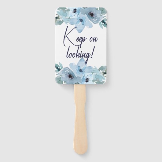 パステルブルーバラはドレスにYesを言う ハンドファン (裏面)