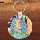 パステルブルーバラドラゴン キーホルダー (正面)