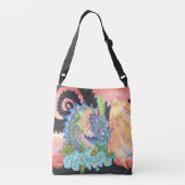 パステルブルーバラドラゴン クロスボディバッグ (裏面)