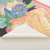 パステルブルーバラドラゴン シェルパブランケット (3/4)