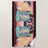 パステルブルーバラドラゴン ビーチタオル (正面)