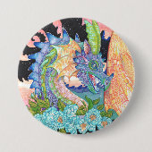 パステルブルーバラドラゴン 缶バッジ (正面)