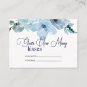 パステルブルーバラ推測いくつのキスブライダルゲーム エンクロージャーカード (正面)