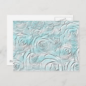 パステルブルーバラ ポストカード (正面/裏面)