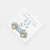 パステルブルーバルーン&カーバースデーパーティー –  スタンダードランチョンナプキン (角)