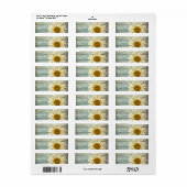 パステルブルーバーンウッドカントリー結婚デイジー ラベル (フルシート)