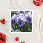 パステルブルーパンジー スタンダードカクテルナプキン (インサイチュ)