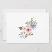 パステルブルーピンクパープルウェディング日付を保存 セーブザデート (裏面)