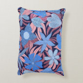 パステルブルーピンクフローラグリッターパターンファミリー アクセントクッション (裏面(縦))