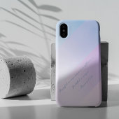 パステルブルーピンク書道バイブル引用文 Case-Mate iPhoneケース