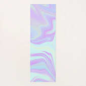 パステルブルーピンク液体大理石スワール ヨガマット (裏面)