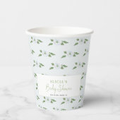 パステルブルーフローラ少年ベビーシャワーパーティー 紙コップ (正面)