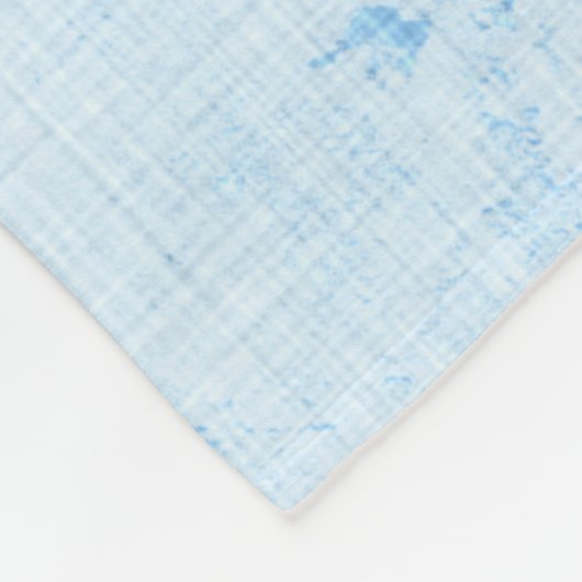 パステルブルーペエカブーボストンテリアパピー子供部屋 フリースブランケット (角)