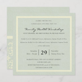 パステルブルーホワイトダマスククラシックイベント 招待状