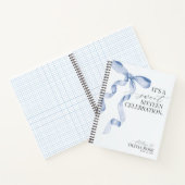 パステルブルーボウスウィート16文字から誕生日ガール ノートブック (内部)