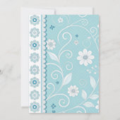 パステルブルーボーイベビーシャワー招待状 招待状 (裏面)