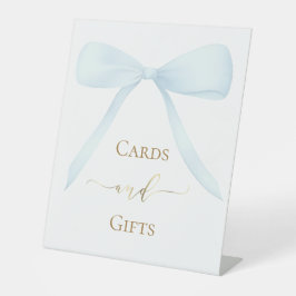 パステルブルーボーカードのサイン 台座サイン