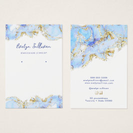 パステルブルーマーリングデザインジュエリー表示カード
