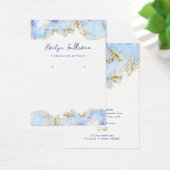 パステルブルーマーリングデザインジュエリー表示カード (デスク)