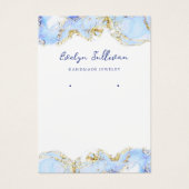 パステルブルーマーリングデザインジュエリー表示カード (正面)