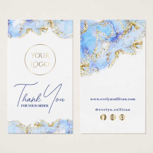 パステルブルーマーリングデザインパッケージの挿入 (正面&裏面)