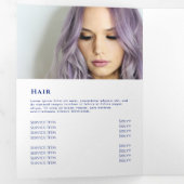 パステルブルーマーリングデザイン3折パンフレット 三つ折りカード (内部最初)